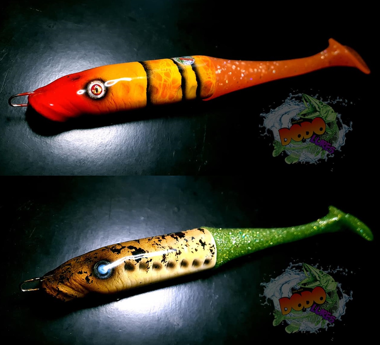 DODO 9" (incl tail) 3.5" Solid Bait Lamprey Paddle Tail