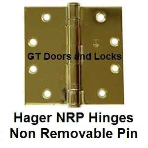 Hager Hinges Non-Removable Pin Hinges NRP