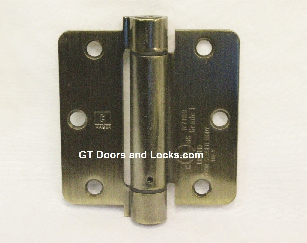 Hager Hinges 1751 1/4" Radius 3.5" x 3.5" Spring Loaded Self Closing Hinge-------------------------------- R7189 & 426R --- R 7189 & 426 R Door Closer Body