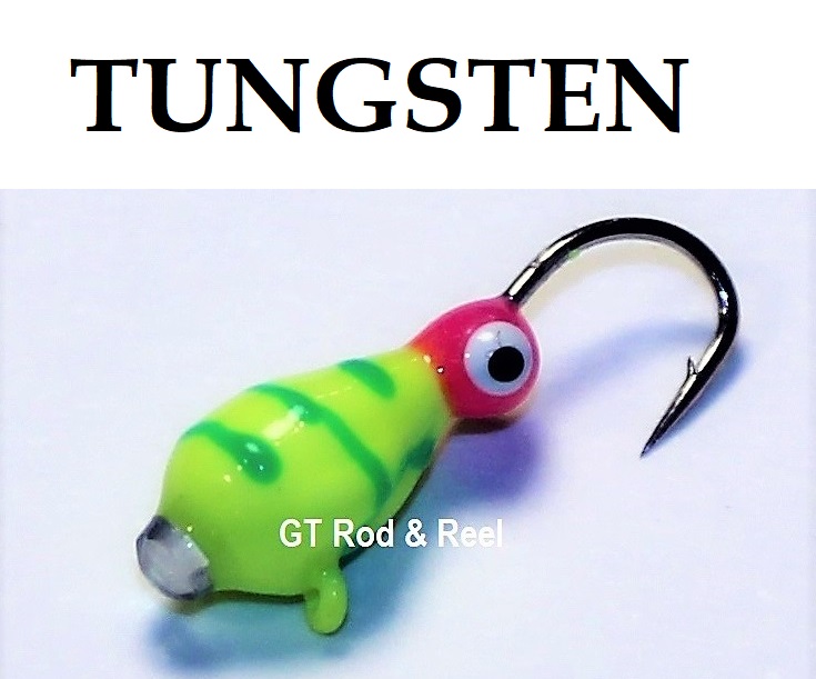 500 Series TUNGSTEN Tear Drop Ice Jigs 1.1 Grams, #14 Hook, 4.0mm, Epoxy Paint