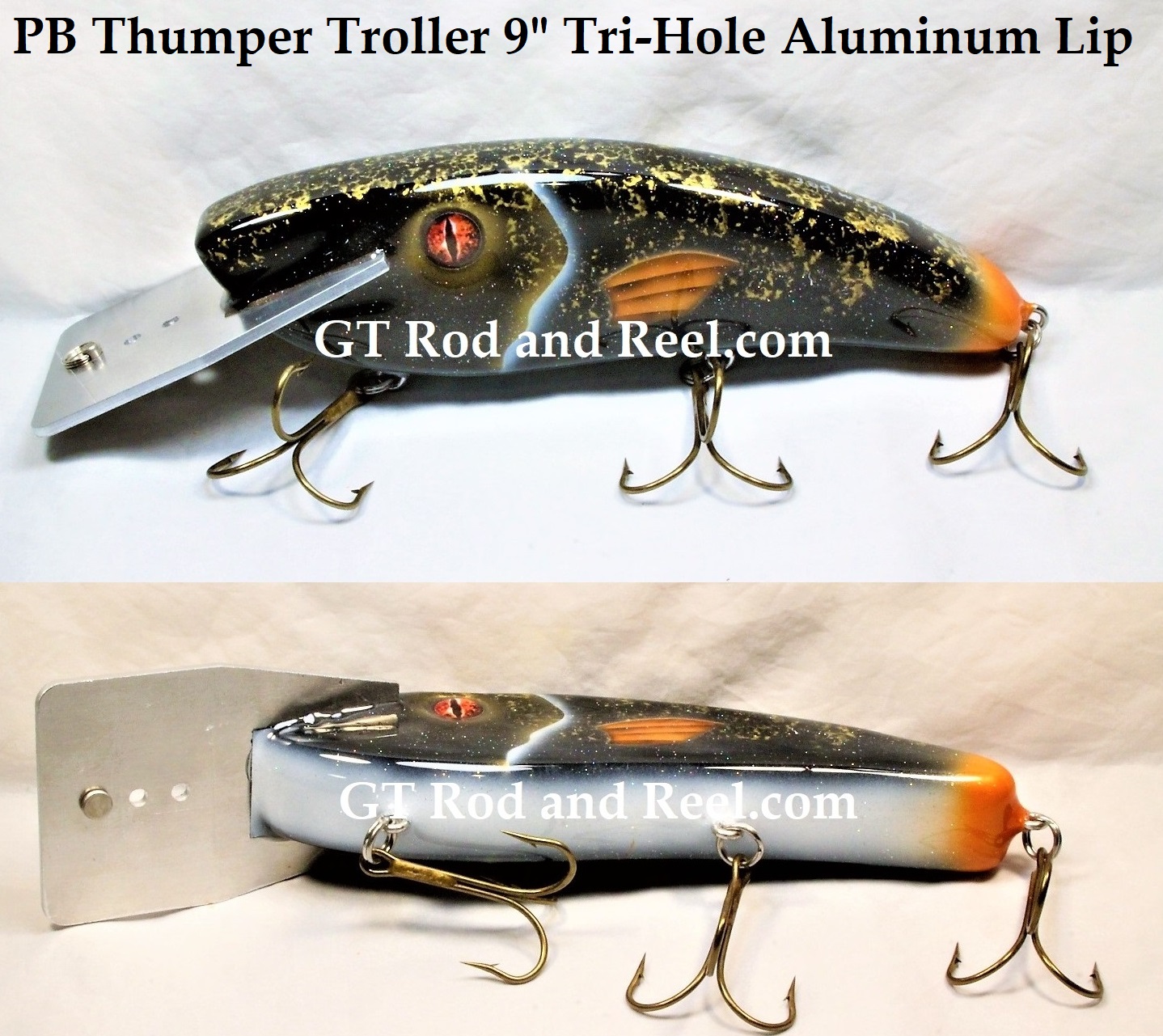 PB Thumper Troller 9", Tri-Hole Aluminum Lip
