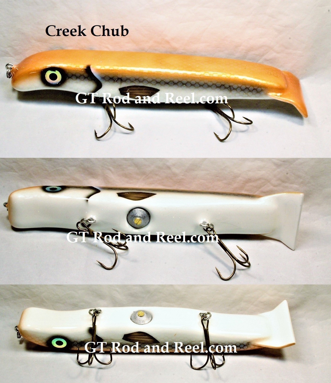 PB-D&R 10 Dive and Rise Bait; Creek ChubGreat Dive and Rise Bait, Works As  Well or Better Then Lures Costing Three Times as Much 5/0 Hooks 1-1/4  Ounce Weight.Great Pant Jobs 