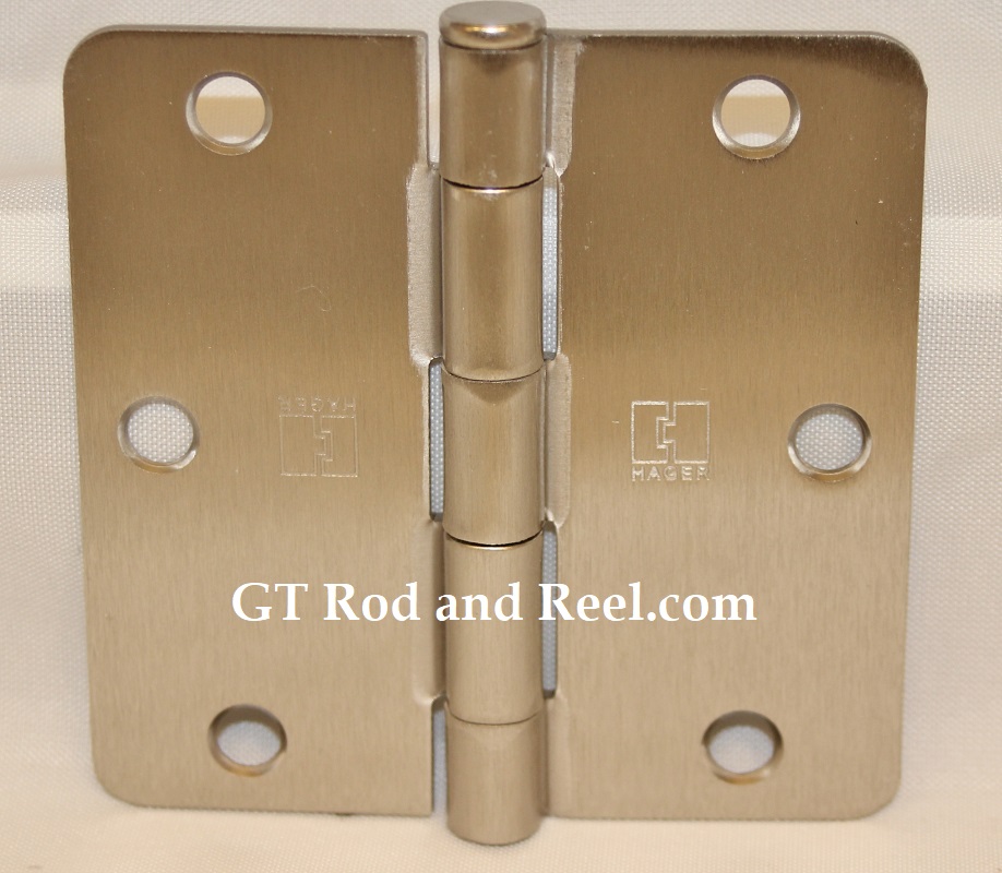 Hager Hinges RC1741 3.5" x 3.5" us15 Satin Nickel 1/4" Radius Hinge 