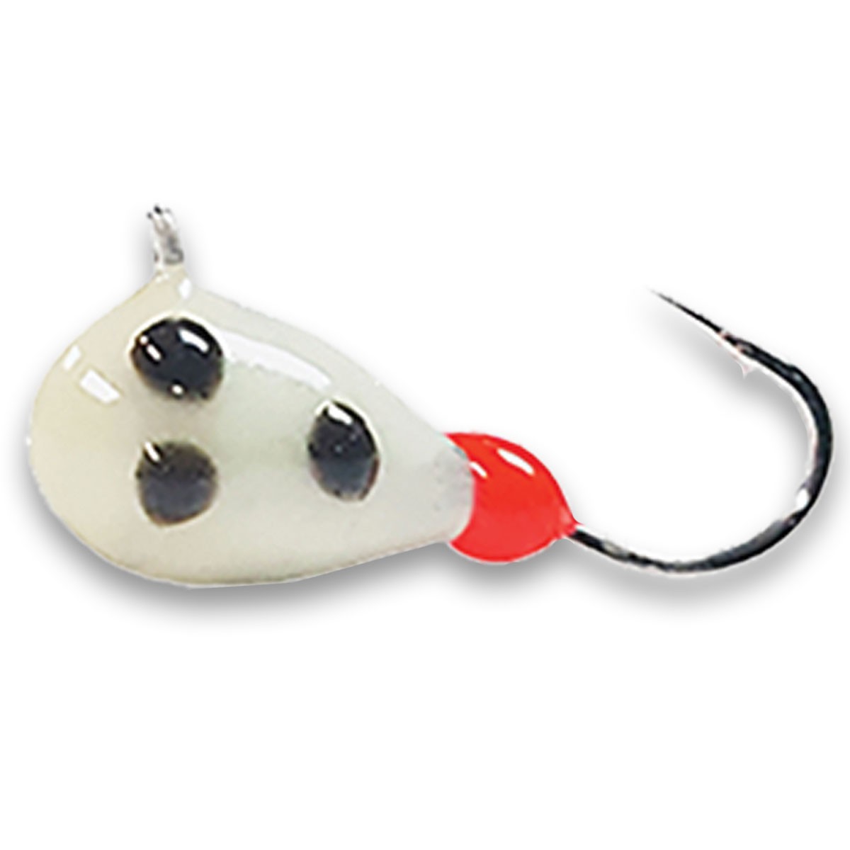 401, 4 each Tungsten Ice Fishing Tear Drop Jig, 1 Gram, #14 Hook, 4.0mm size,  White Glow SpotUV Paint & Glow PaintUnigue Wax Worm Shape Allows For More  Tungsten Weight, To Get