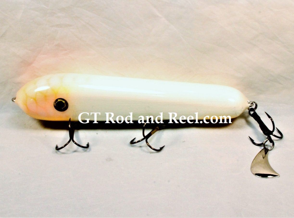 H&H 8" Classic Round Nose Glide Bait, with Stinger Tail, Citrus Koi