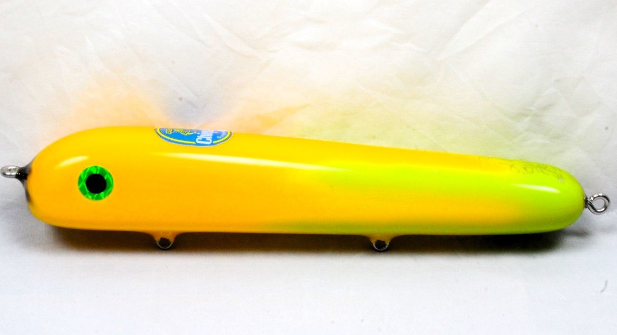 Hughes River Musky Baits, 8" Hughey, Color; Chiquita Bananna