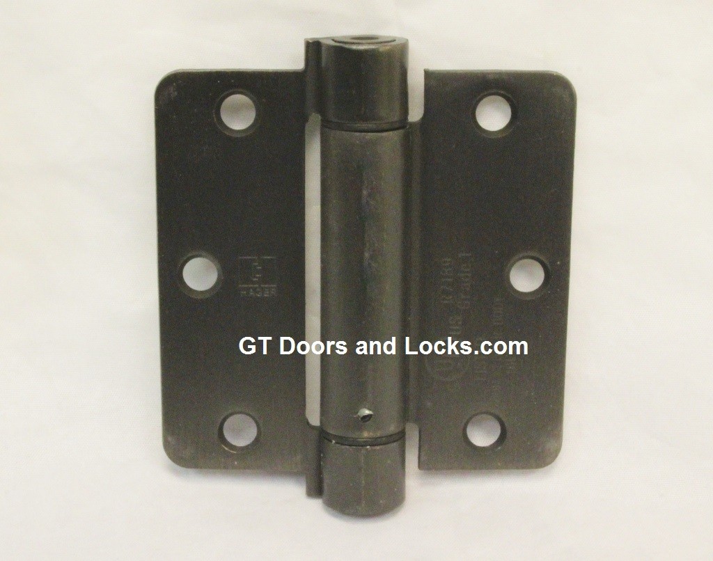 Hager Hinges 1751 1/4" Radius  3.5" x 3.5" r7189 426r Self Closing Hinge US10r Oil Rubbed Bronze