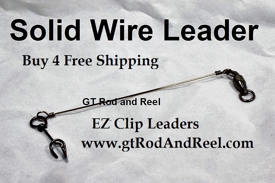 150 LB EZ Clip Solid Wire Leader 9"