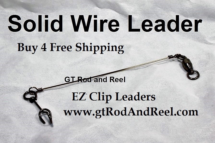 75 LB EZ Clip Solid Wire Leader 6"