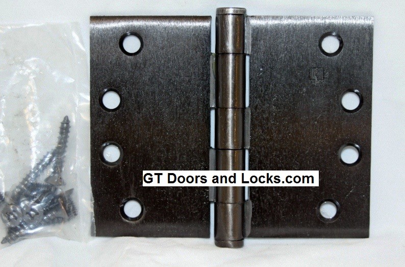 Hager WT1279 Hinge 1 Each 4" x 5" Square Corner US10b Bronze Oiled Hager Wide Throw Hinges 
