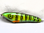 Hughes River Musky 6" Shaker Bait Color; Hi Vis Green Belly Barred Perch