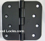 Hager R1842 Hinge 4" x 4" L1 Flat Black 5/8" Radius Corner