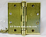 Hager Hinge BB1191 NRP Full Mortise Ball Bearing Hinge 4 1/2" x 4 1/2" Non Removable Pin US4 Satin Brass