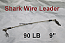 90 LB EZ Clip Shark Wire Leader 7x7 49 Strand Nylon Coated Wire-9"