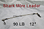 90 LB EZ Clip Shark Wire Leader 7x7 49 Strand Nylon Coated Wire-12"