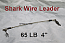 65 LB EZ Clip Shark Wire Leader 7x7 49 Strand Nylon Coated Wire-4"