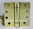 Hager Hinges 1251 1/4" Radius Corner US4 Satin Brass 4.5 x 4.5 Self Closing Hinge