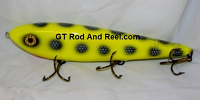 Smuttly Dog Baits Lures 10" Drop Belly 10DB Musky Glide Bait  Color: Chartreuse Bandit