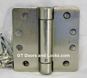 Hager Hinges 1251 1/4" Radius Corner US15 Satin Nickle 4 x4 Self Closing Hinge