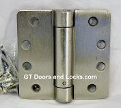 Hager Hinges 1251 1/4" Radius Corner us 15 Satin Nickle 4.5 x 4.5 Self Closing Hinge