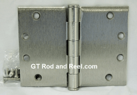 Hager WT1279 Hinge 1 Each 4-1/2" x 5" Square Corner US15 Satin Nickel Hager Wide Throw Hinges