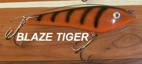 Phoenix Glide Bait 7.5" with Leader Color Blaze Tiger