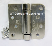 Hager Hinges 1754 5/8" Radius x Square Corner US15 Satin Nickel 4" x 4" 426r r7189 Self Closing Hinge