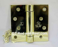 Hager Hinges 1750 Square Corner US3 Polished Brass 4" x 4" 426r r7189 Self Closing Hinge