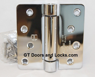 Hager Hinges 1751 1/4" Radius US26 Polished Chrome 4" x 4" 426r r7189 Self Closing Hinge