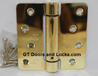 Hager Hinges 1751 1/4" Radius US3 Polished Brass 4" x 4" 426r r7189 Self Closing Hinge