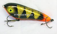 Smuttly Dog Baits Lures 6" Drop Belly, Color; Tri-Point Hot Tail 