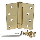 Hager Hinges 1751 5/8" Radius US2d Zinc/Dichromatic 4" x 4" 426r r7189 Self Closing  Hinge 