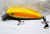 H&H 6" Drop Belly, Crank Bait with Live Tail; Red Bar Shad