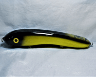 Hughes River Baits 8" Enchanter, Color: Black Yellow Flash 