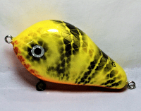 Hughes River Baits Lil" Bobbin Bream 5" Crank Bait- Troller, Color: Yellow Black HR Scale Fire Belly