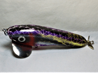 Hughes River Musky 5" SpeedWaker Top Water Bait, Color: Black Violet Shad