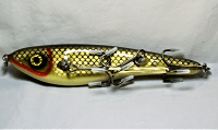 Hughes River Musky 8" Dying Shaker Thin Bait Color; Surface Perch