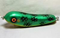 Hughes River Musky 6" Jumpin Jim Bullfrog Color: Pearl Green Frog