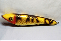 Hughes River Musky Baits, 8" Shaker, Color; Golden Walleye