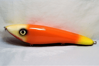 Hughes River Musky Baits, 8" Shaker, Color; Candy Corn