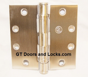 Hager ECCO ECBB1101 4-1/2" x 4-1/2" Ball Bearing Hinge US32d Satin Stainless Steel NRP Non Removable Pin