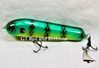 H&H 7" Classic Round Nose Glide Bait, with Stinger Tail, Yellow Perch
