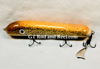 H&H 8" Classic Round Nose Glide Bait, with Stinger Tail, Golden Shad