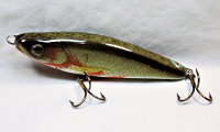 DODO 6" Slim Slider Glide Bait; Bleeding Wisconsin Walleye