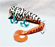Nimmer Swimmer 7" Mega Wolly Pog with Tail, Color Orange Belly Tiger