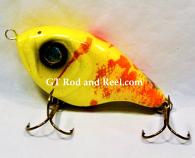 DODO 4" Stubby Slab Jerk Bait, 2 oz.; Bloody Yellow Tang