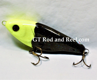 DODO 6" Drop Belly Glide Bait Midnight Lemon Head