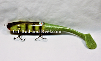 DODO 9" (incl tail) 3.5" Solid Bait, Lamprey Paddle Tail 2 oz.; Michigan Small Mouth