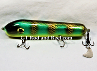 H&H 8" Classic Round Nose Glide Bait, with Stinger Tail, Yellow Belly Smallie
