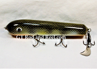 H&H 8" Classic Round Nose Glide Bait, with Stinger Tail, Wisconsin Smallie
